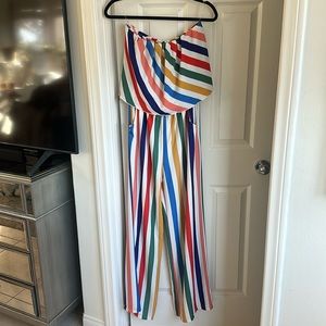 Tyche L Strapless Pastel Jumpsuit NWT